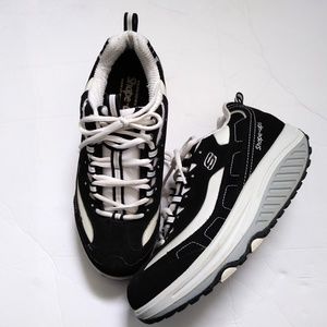 Skechers Shape Ups sneakers black & white leather